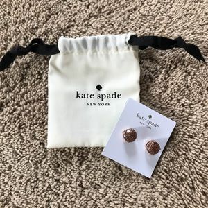 Kate spade rose gold gumdrop earrings